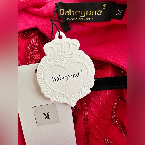 BABEYOND NWT Women’s Flapper Beaded Fringe Dress Size M - Picture 5 of 6